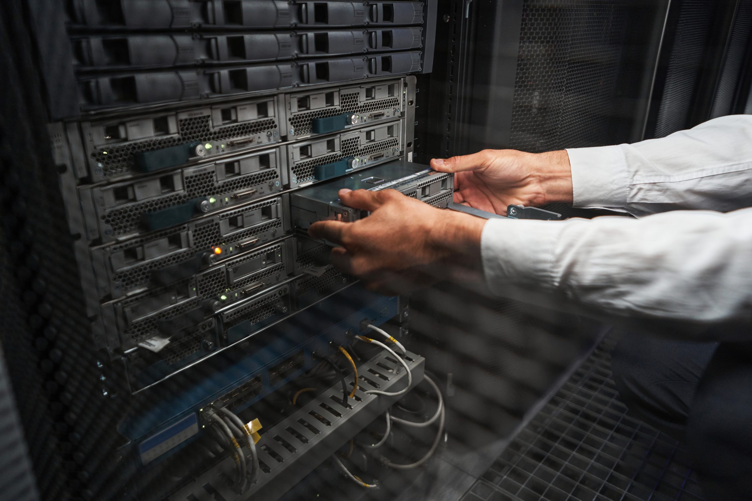 Unrecognized service engineer operating in data center
