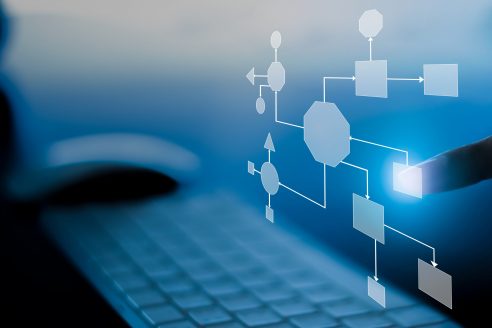 Business process and workflow automation with flowchart, busines Business process and workflow automation with flowchart, busines